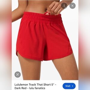 Lululemon Track That Short 5" Size 8